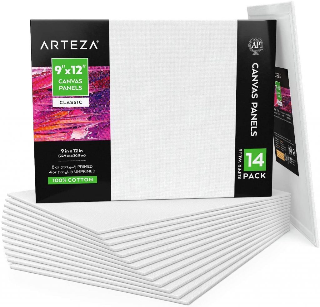  Arteza Canvas Boards for Painting