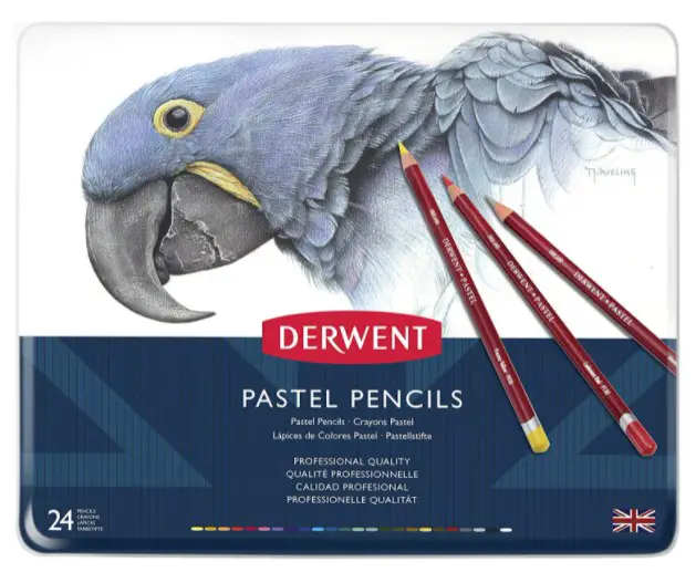 Derwent Pastel Pencils, 4mm Core, Metal Tin