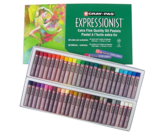 Sakura XLP50 50-Piece Cray-Pas Expressionist Assorted Color Oil Pastel Set