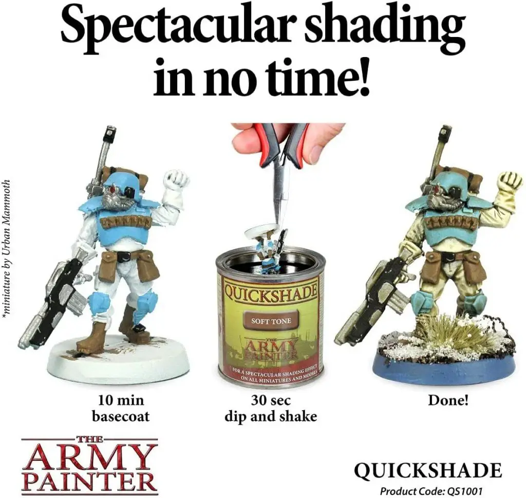 The Army Painter 3 pcs Quickshade Varnish Set for Miniature Painting