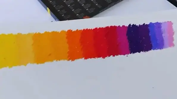blended oil pastel colors