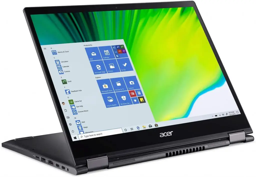  Acer Spin 5 Convertible Laptop, 13.5" 2K 2256 x 1504 IPS Touch, 10th Gen Intel Core i7-1065G7, 16GB LPDDR4X, 512GB NVMe SSD