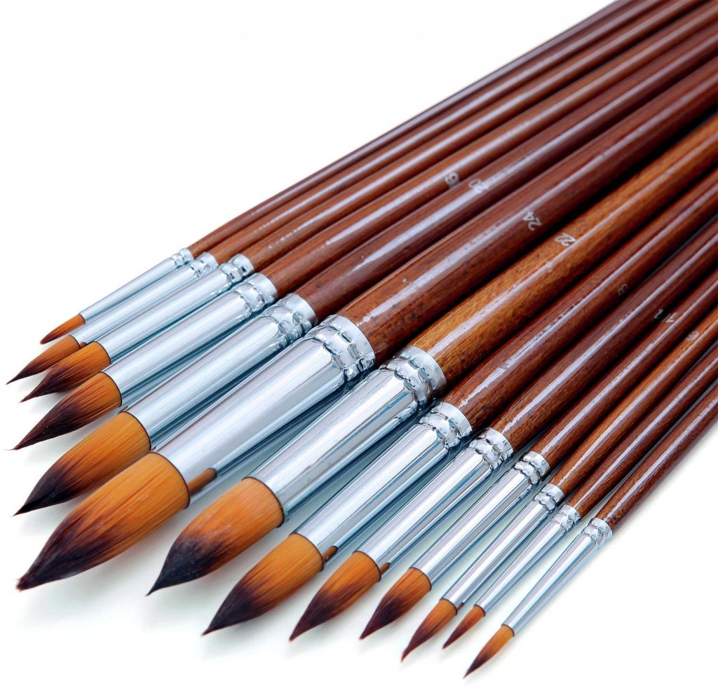  Artist Watercolor Paint Brushes Set 13pcs