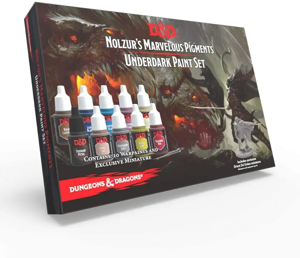 Dungeons and Dragons Nolzur’s Marvelous Pigments Underdark Paint Set