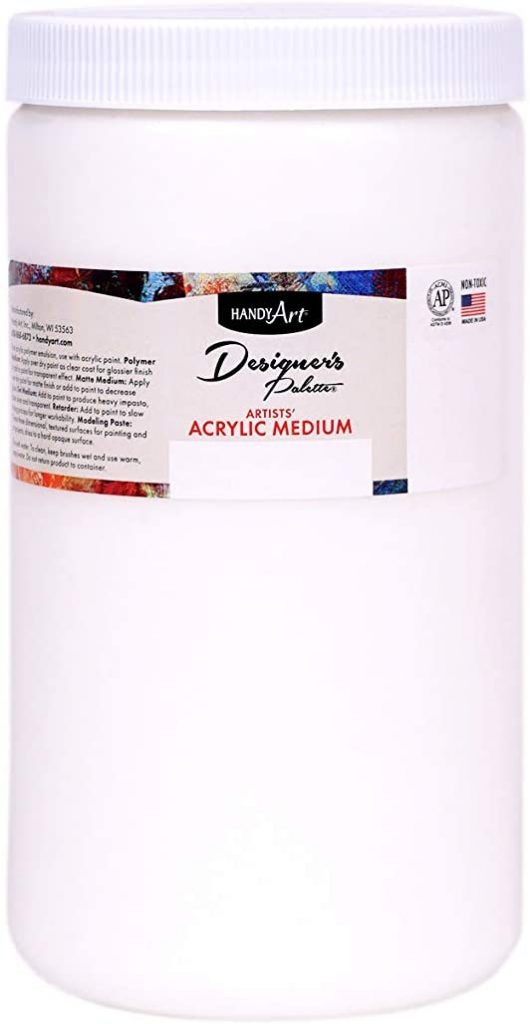 Handy Art Designer's Palette Artist Acrylic 32 ounce, Polymer Medium