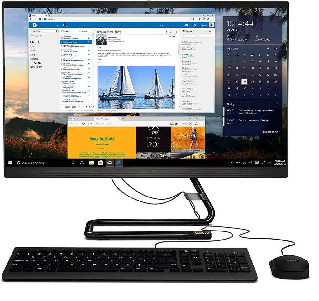 Lenovo IdeaCentre AIO 3, 24" All-in-One Computer, AMD Ryzen 5 4500U Mobile Processor