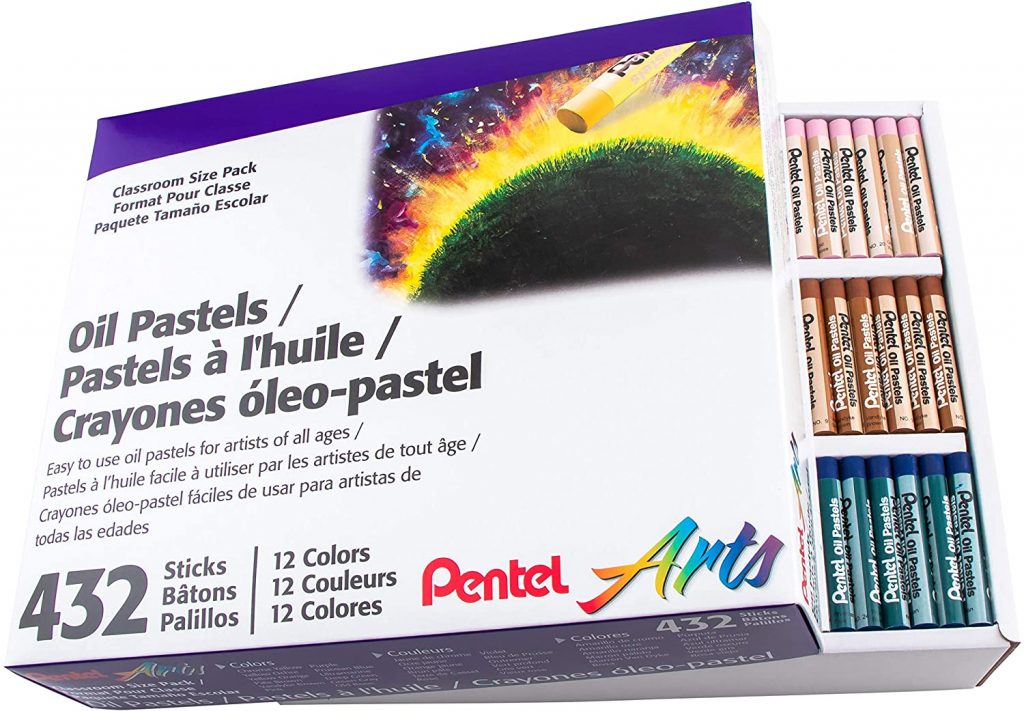 Pentel Arts Oil Pastels - 432 Piece Classroom Size Pack