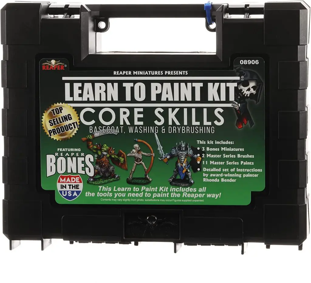 Reaper Miniatures 08906 Learn to Paint Kit Core Skills, Master Series Paint Box Set