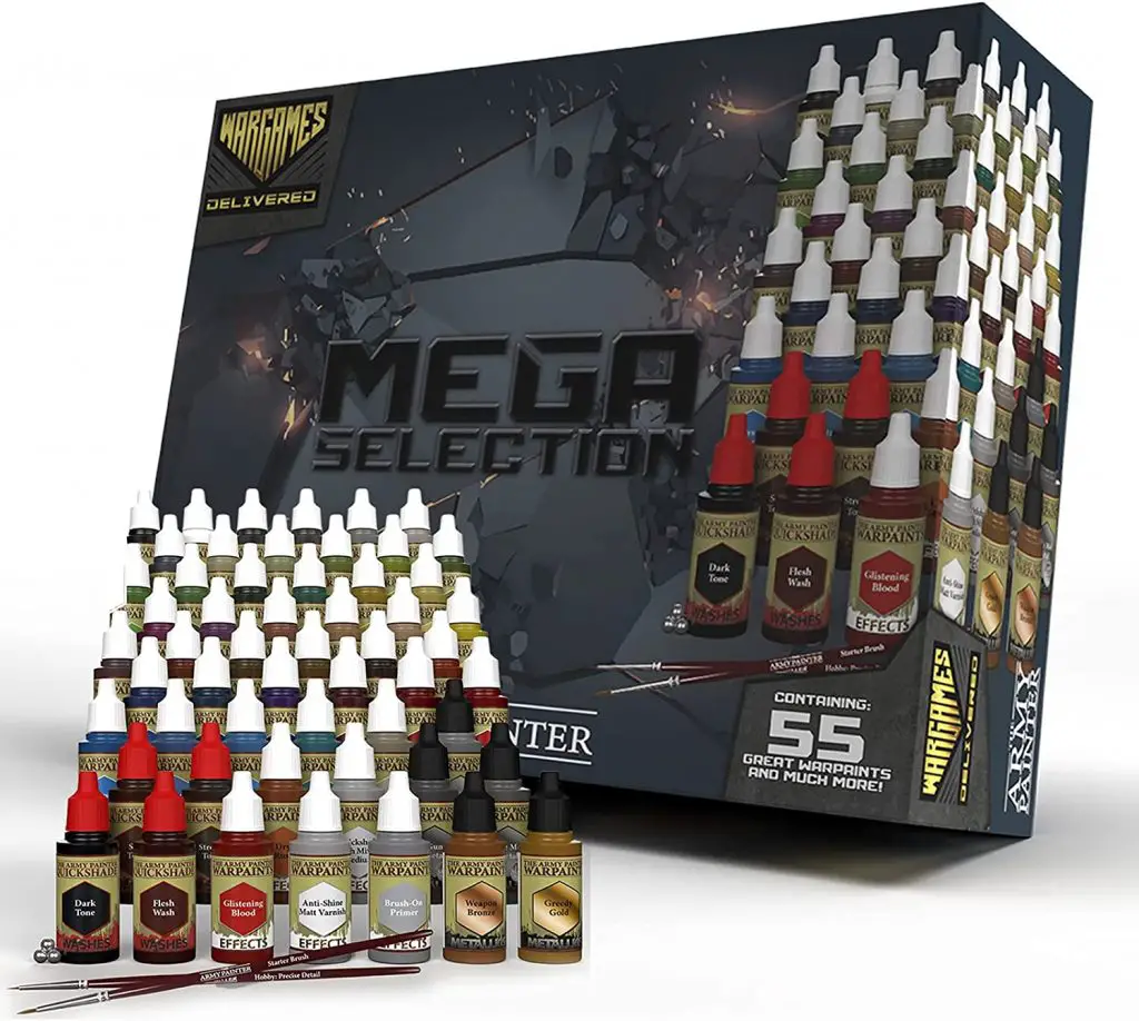  The Army Painter - Wargames Delivered Mega Miniature Paint Sets - Acrylic Model Paints for Plastic Models