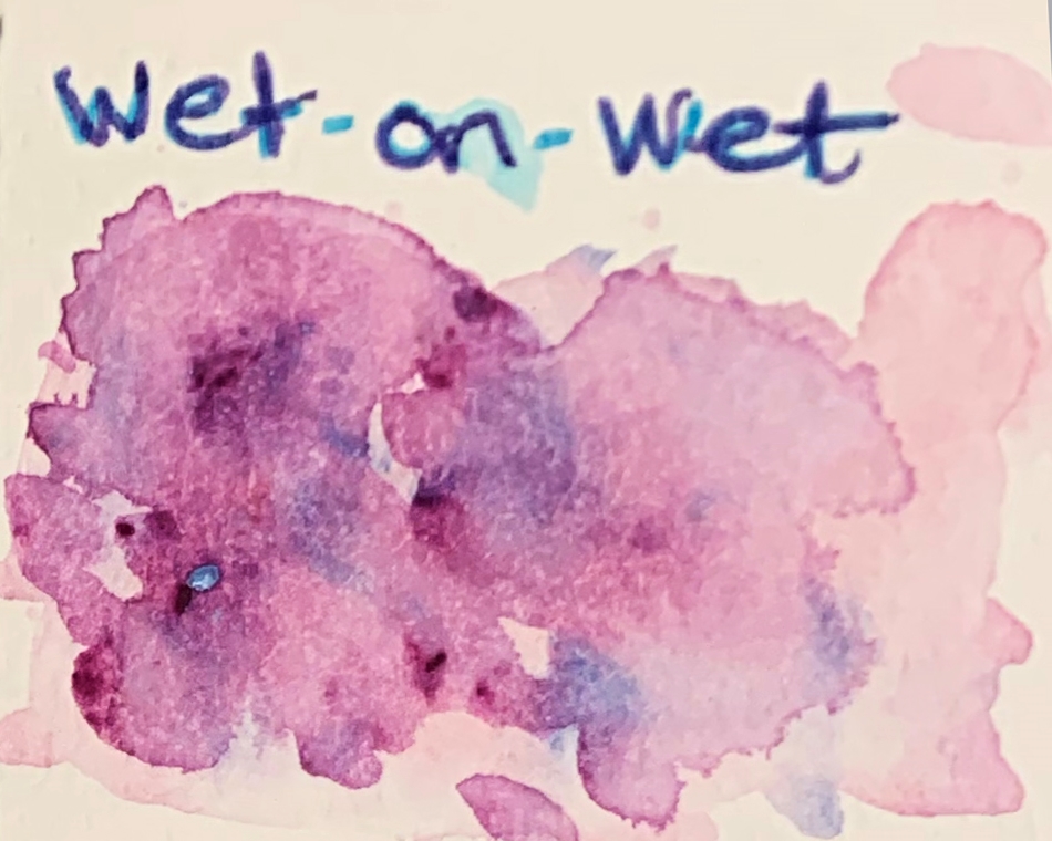 Wet into wet technique