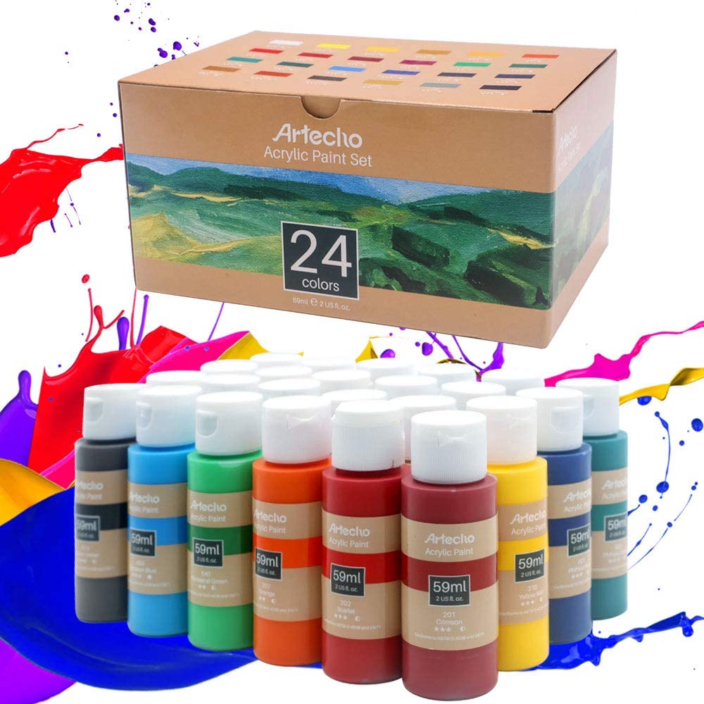  Artecho Acrylic Paint Set of 24 Colors