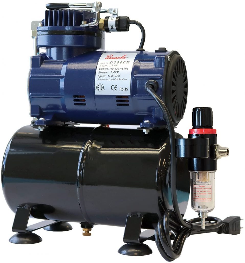 Paasche D3000R 1/5 HP Compressor with Tank
