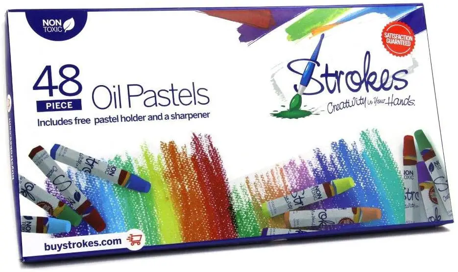 Premium Oil Pastels 48 Assorted Colors Non Toxic