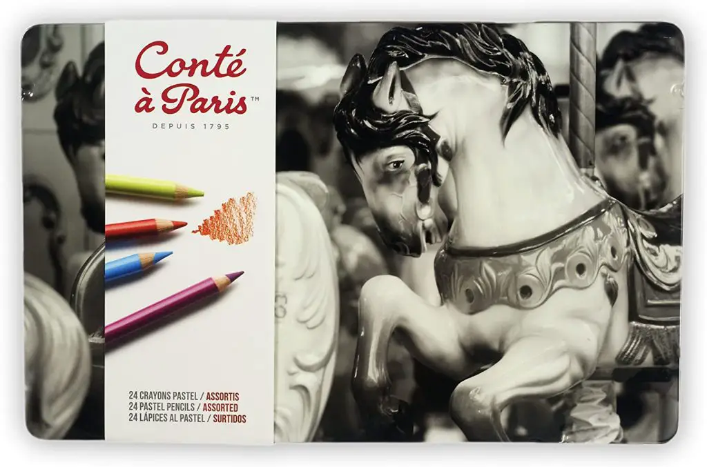 Conté à Paris Pastel Pencils with 24 Assorted Colors