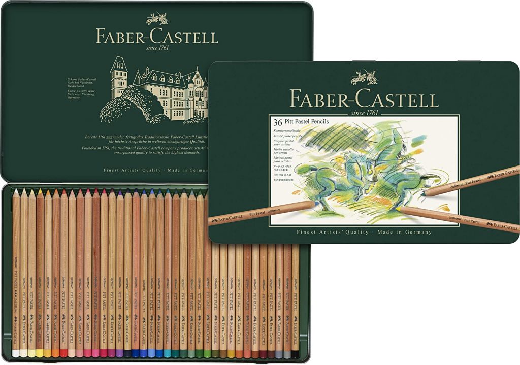 Faber-Castel Pitt Pastell Coloured Pencils in Metal Case of 36