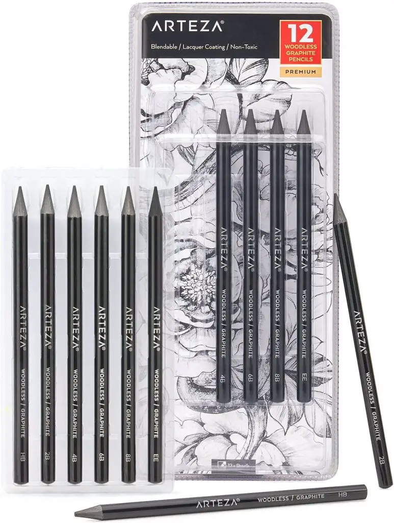  Arteza Woodless Graphite Pencils