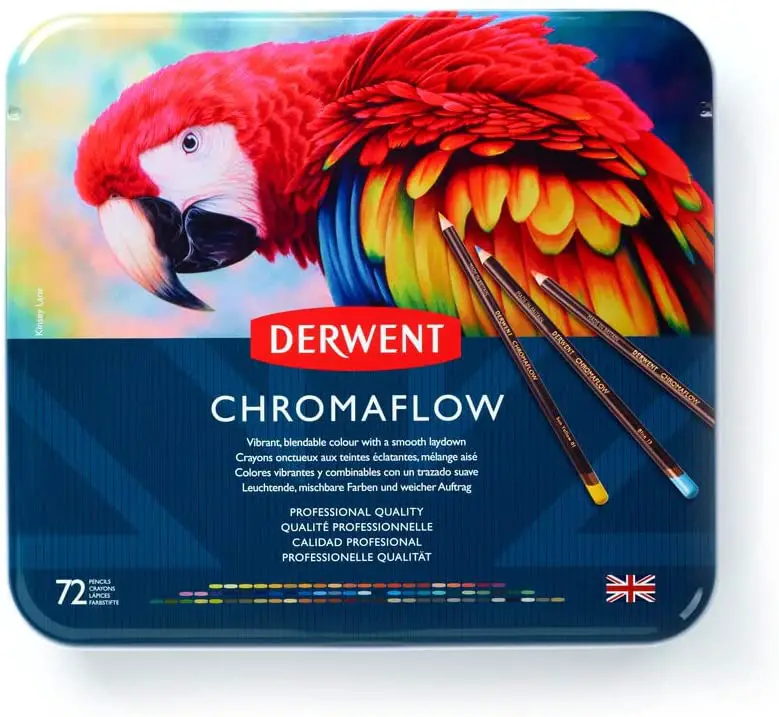 Derwent Chromaflow Colored Pencils 72 Tin