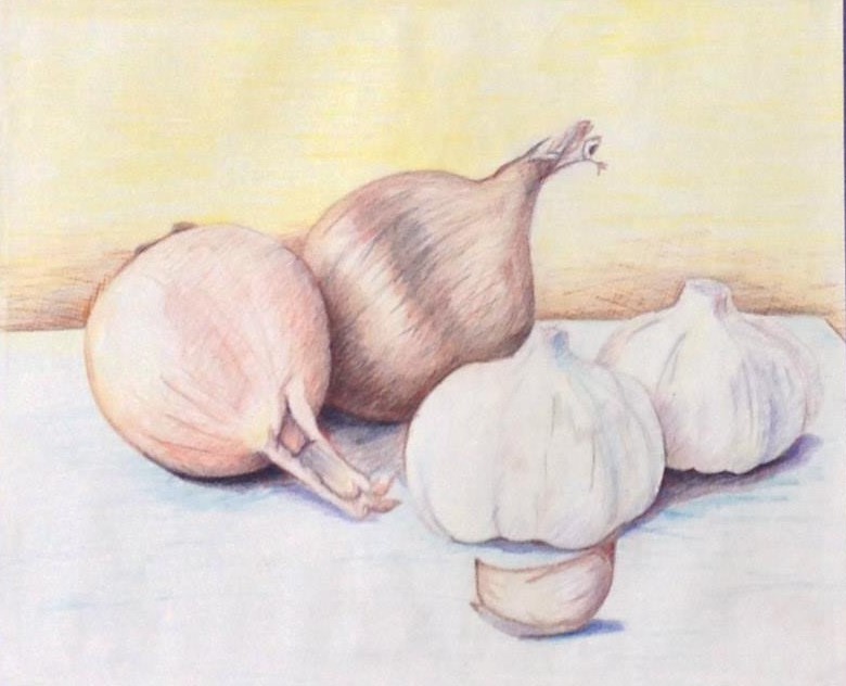 Still life with onion by Keante Smith