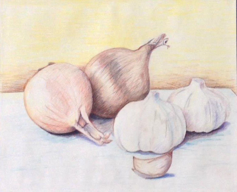 Still life with onion by Keante Smith
