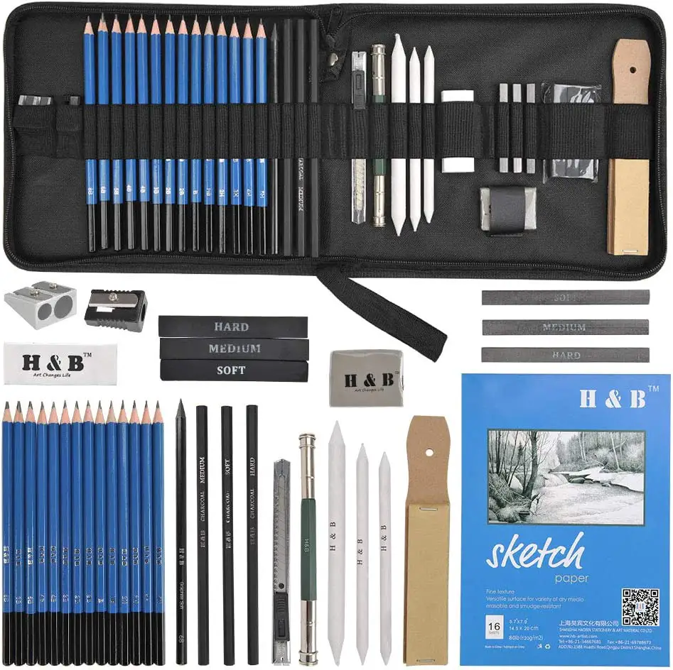 YOTINO 35pcs Drawing and Sketching Pencil Set