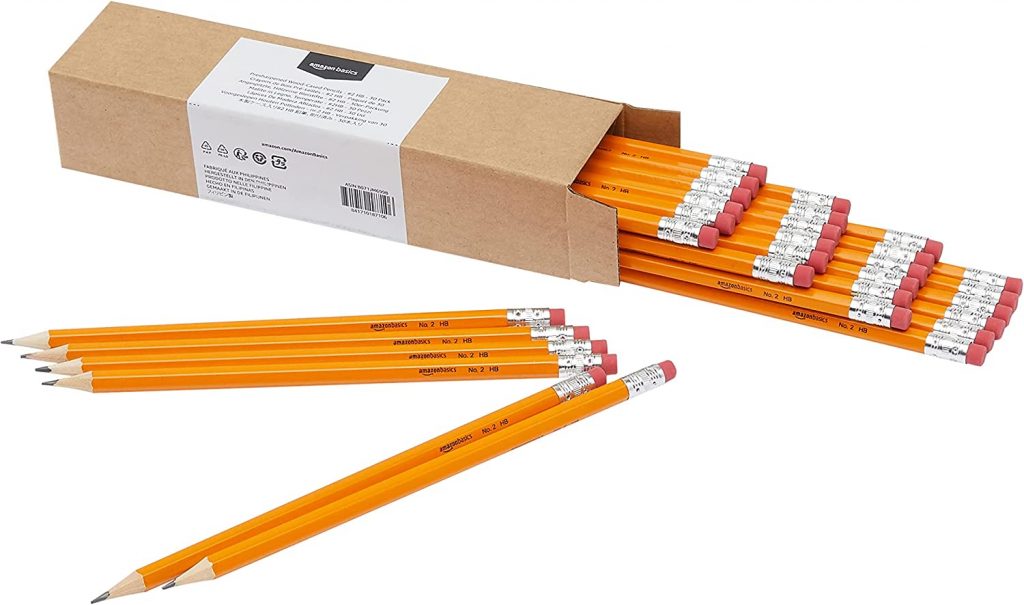  Amazon Basics Woodcased #2 Pencils, Pre-sharpened, HB