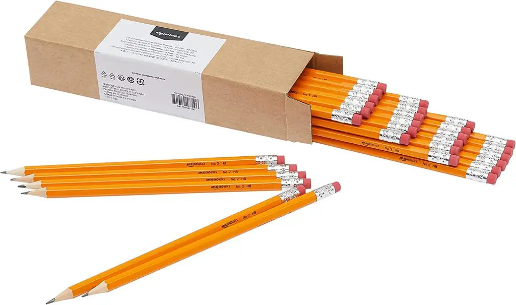 Amazon Basics Woodcased #2 Pencils, Pre-sharpened, HB