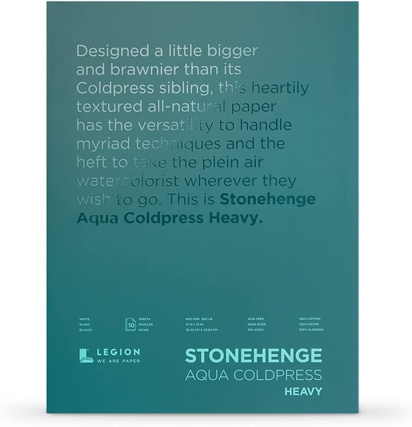 Stonehenge Aqua Heavy Watercolor Block, 300lb, Cold Press