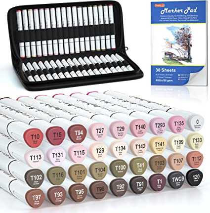 36 Colors Skin Tone&Hair Art Markers