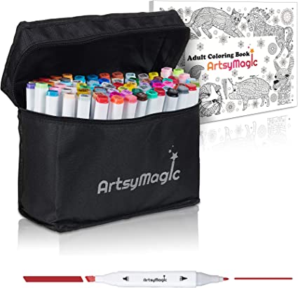 Artsy Magic 80 Colors Dual Tip Alcohol Based Permanent Art Markers