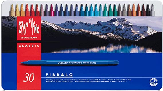 Caran D'ache Fibralo Fibre Tipped Pens, Set/30