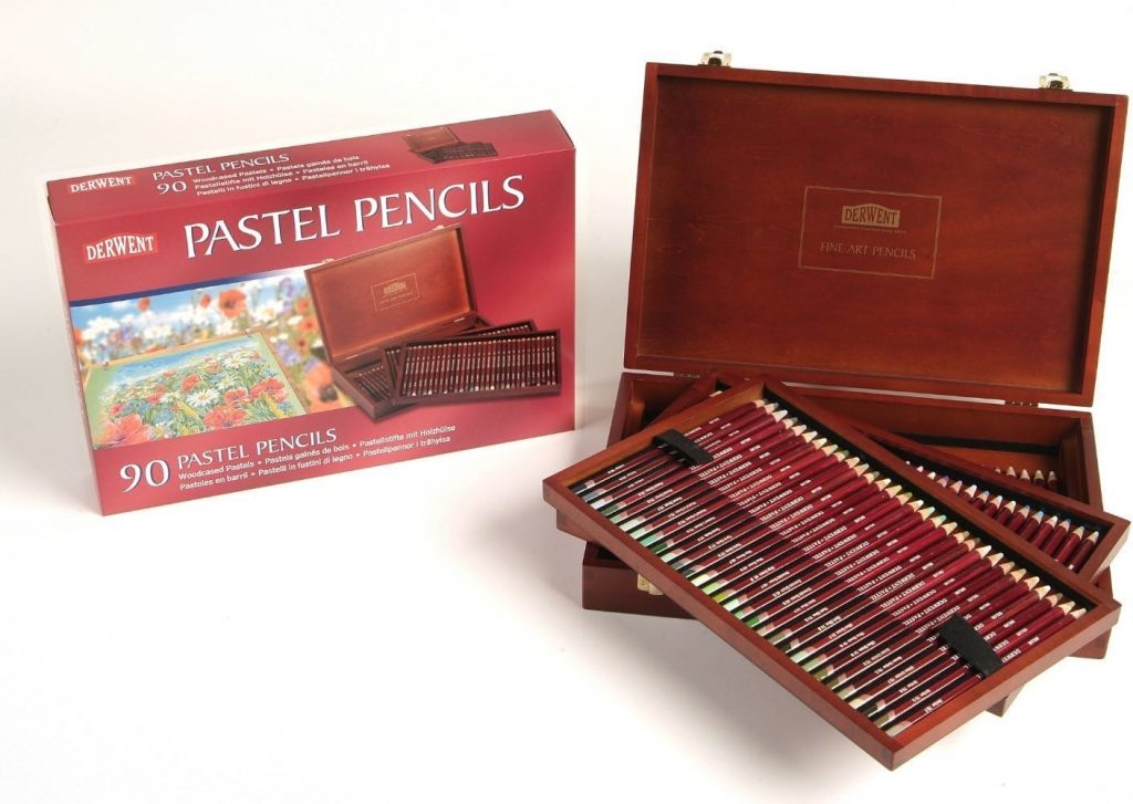 Derwent Pastel Pencil 90 Color Wood Box Set