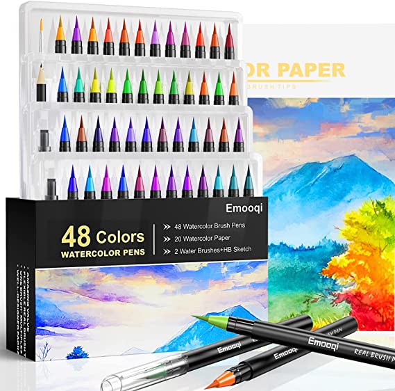 Emooqi Watercolor Brush Pens