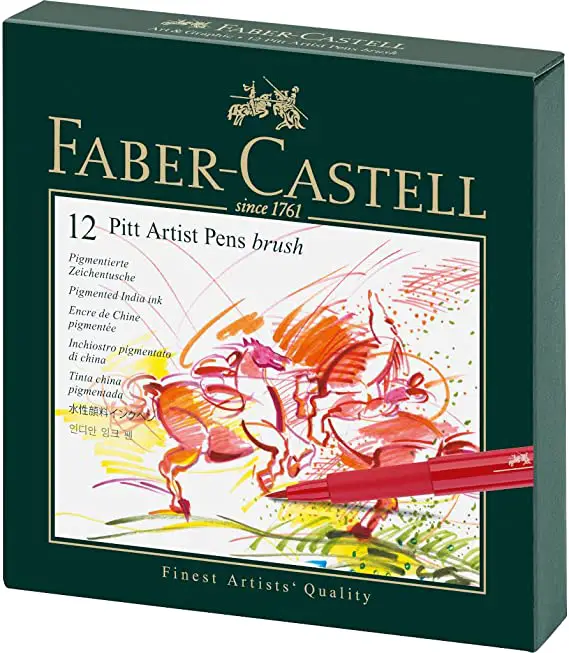 Faber-Castel Pitt Artist Brush Pens (12 Pack), Multicolor