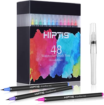 HIPTIS Watercolor Brush Pens