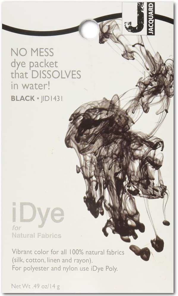 Jacquard Idye Natural Fabric: Black