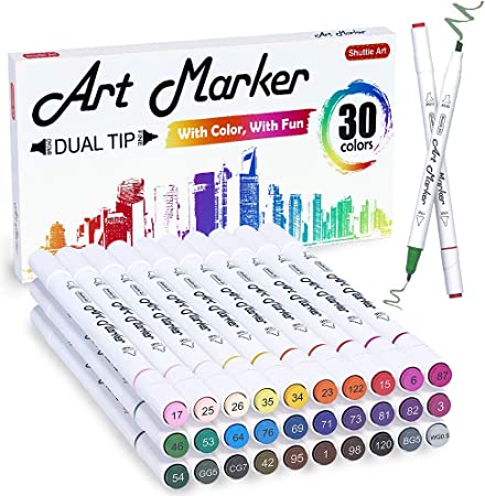 Shuttle Art 30 Colors Dual Tip Art Markers