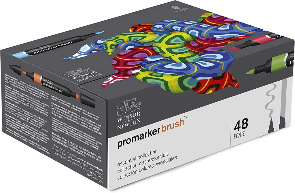 Winsor & Newton ProMarker Brush Set, 48 Count, Essential Collection