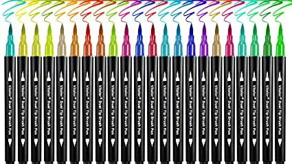 VITOLER Dual Tip Brush Markers Colored Pen