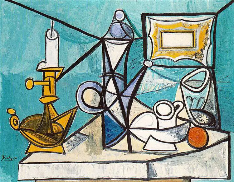 Still life with lamp by Pablo Picasso