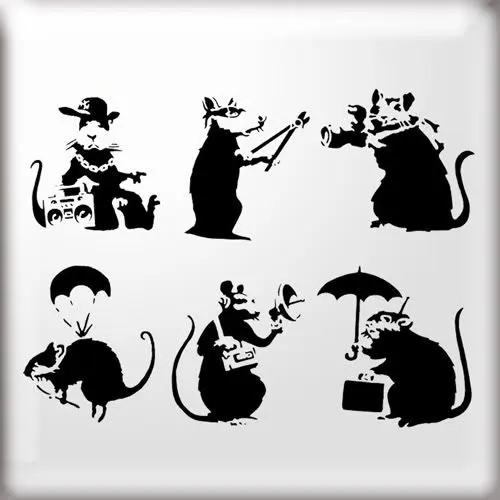 Banksy rat stencils