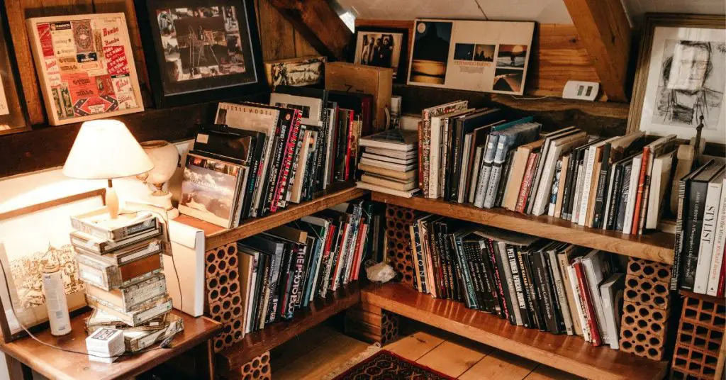 Books on a shelf