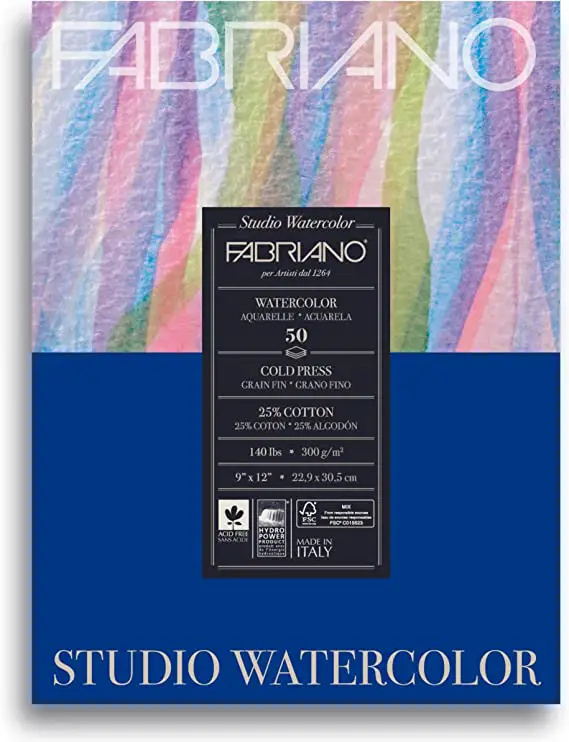 Fabriano Studio Cold Press Watercolor Pad