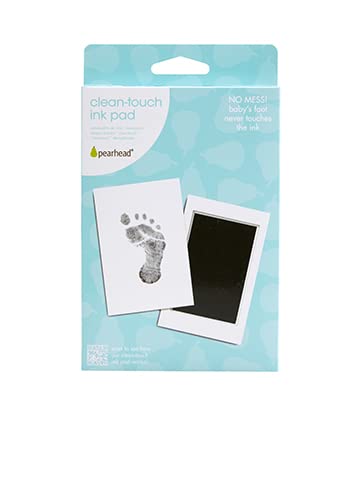 Pearhead Newborn Baby Handprint or Footprint Clean-Touch Ink Pad Kit