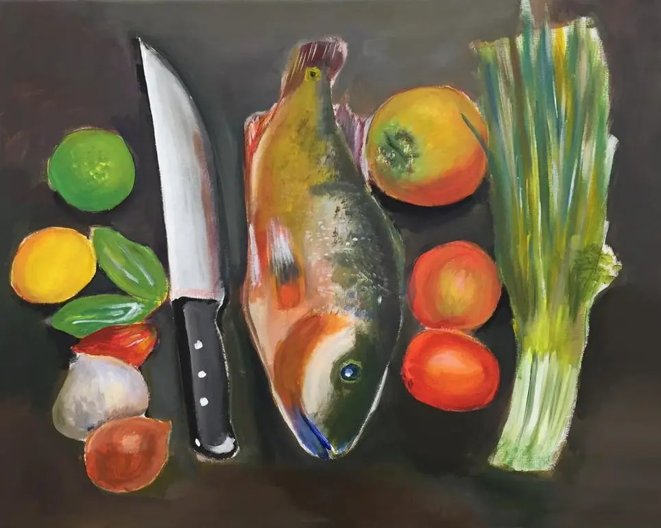 Still Life with Fish by Anil Francis