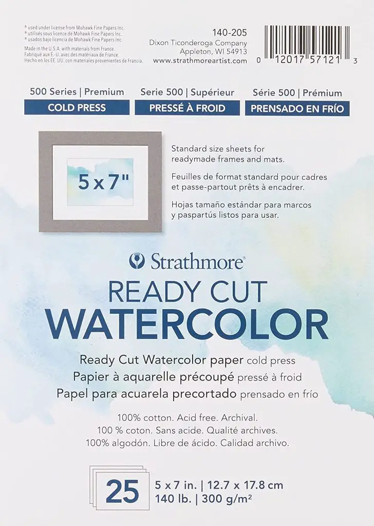 Strathmore 140-205 Ready Cut Watercolor, Cold Press