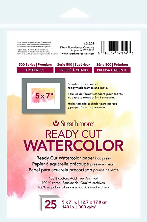 Strathmore 140-305 500 Series Ready Cut Watercolor Pape