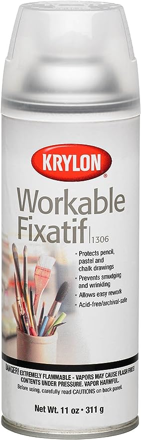 Krylon K01306 Workable Fixatif Spray Clear