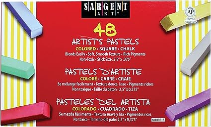 Sargent Art 22-4148 Colored Square Chalk Pastels