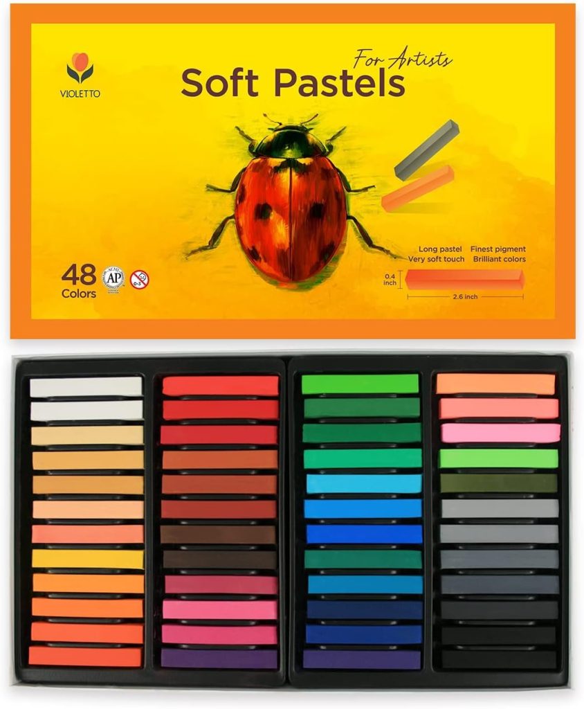 VIOLETTO Soft Chalk Pastels Set Art Supplies for Artist