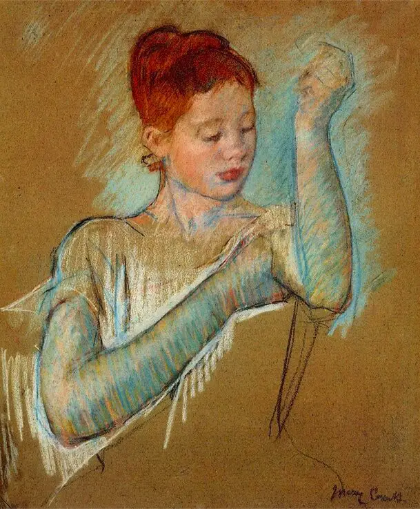 Let The Long Gloves by Mary Cassatt